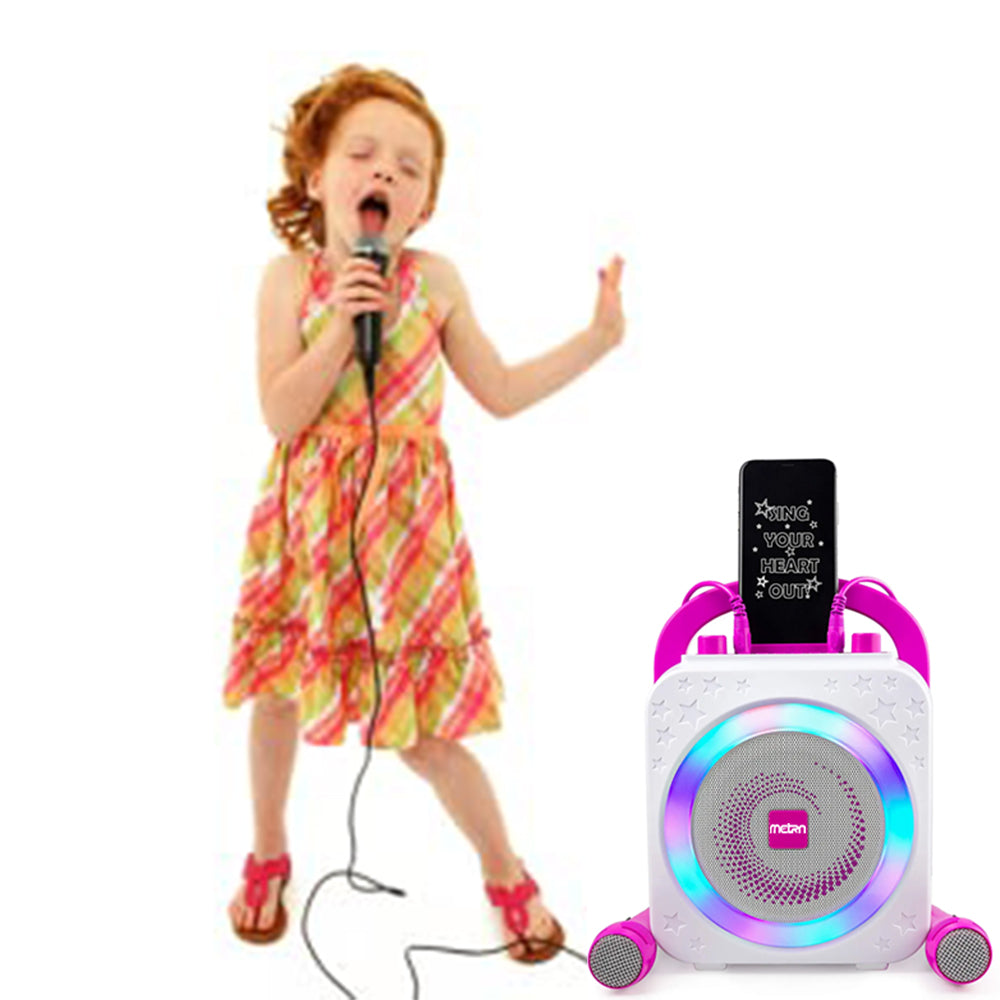 Party Christmas Birthday Gift Wireless Kids Karaoke Machine With 2 Microphones
