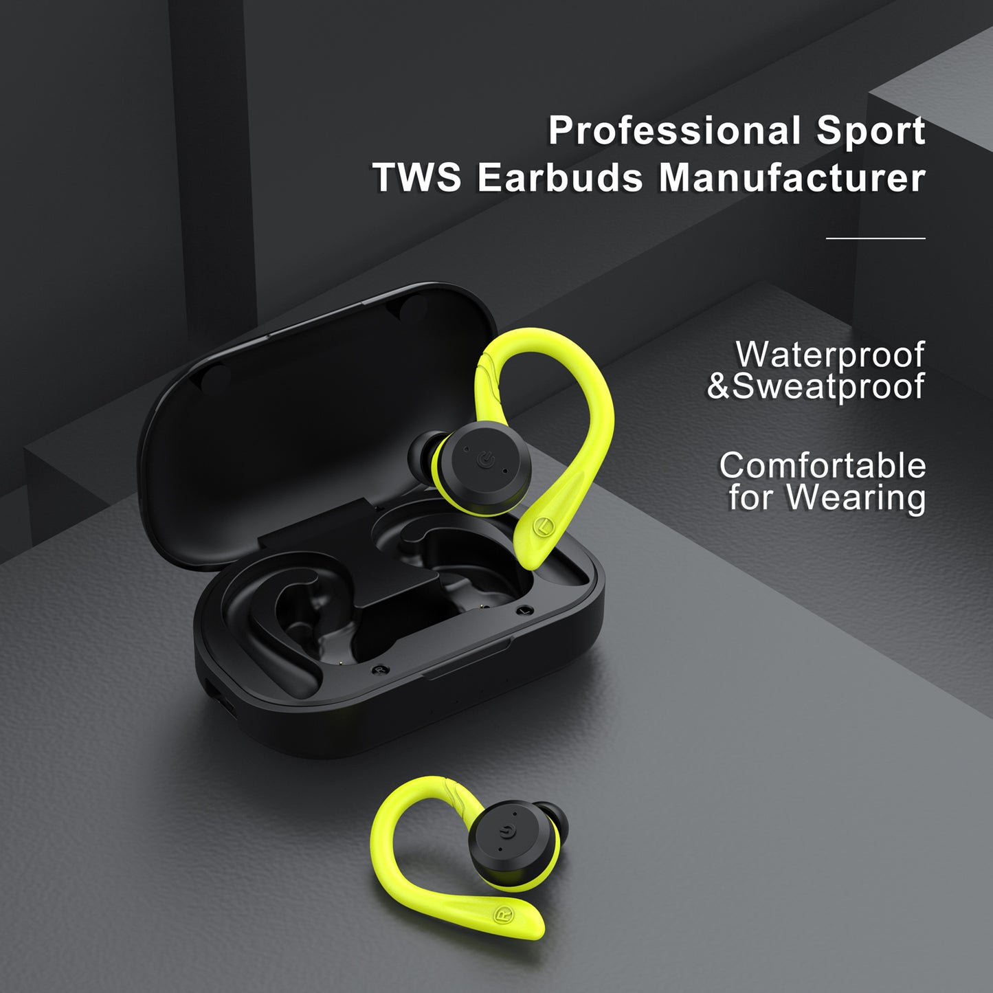 650mAh Shenzhen Metrn IPX7 TWS wireless earbuds IPX7 for sports