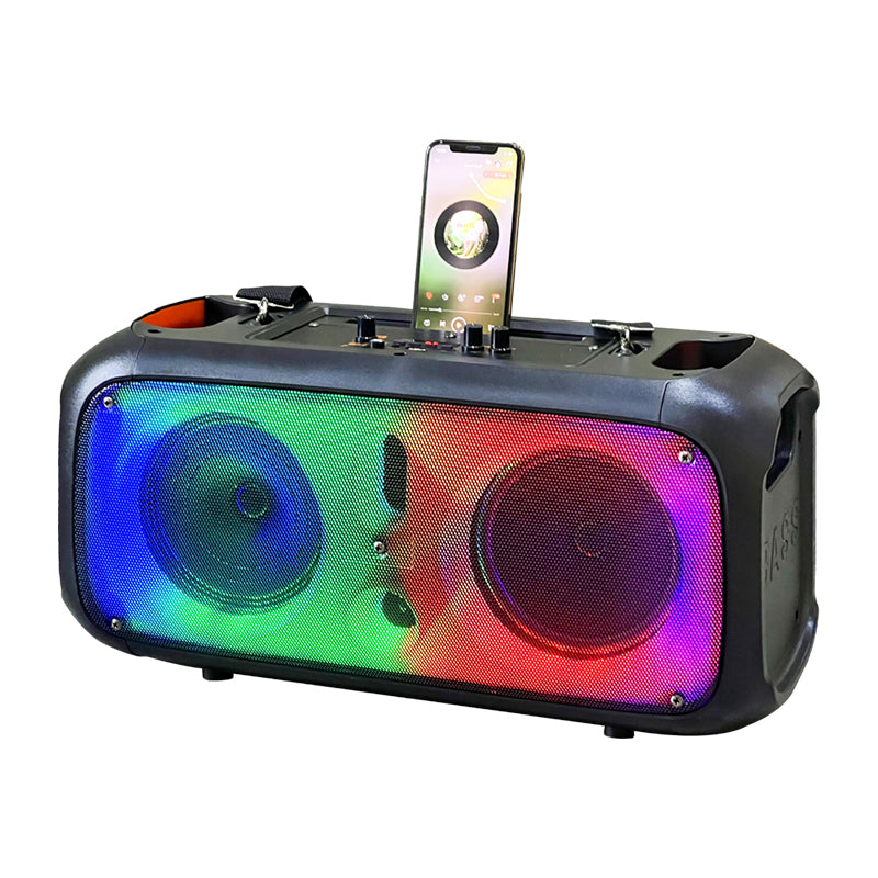 Wireless Microphone Portable LED Light Speakers Karaoke Party Speaker