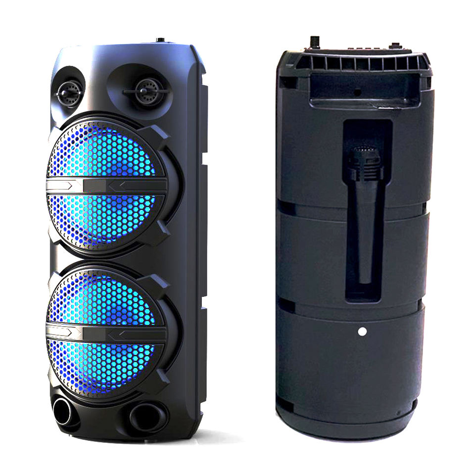 Dual 6.5Inch  Party Outdoor Portable Tws Karaoke Speaker With Microphone