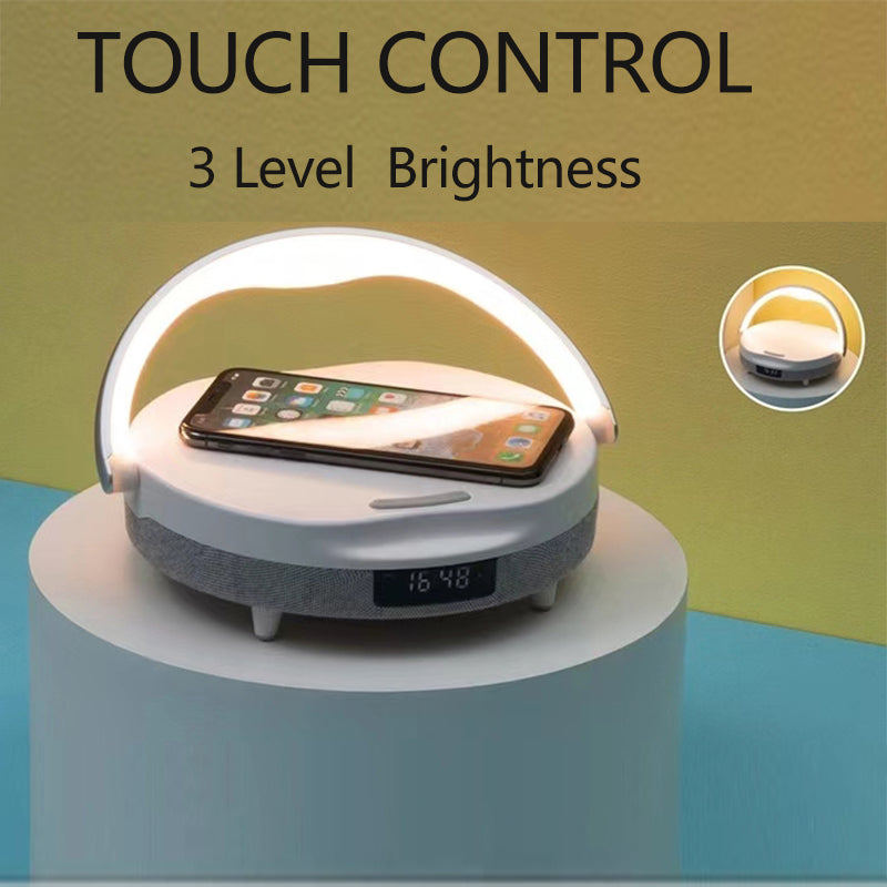 Portable LED Night Light Touch Lamp Wireless Charging Speaker