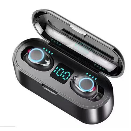 HIFI Stereo Sound black Earphone Wireless Earbuds with Charge Case LED Battery Display